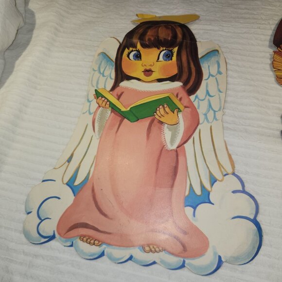 Vintage Christmas Die-Cut Decorations & Red Sled Centerpiece - Picture 9 of 15